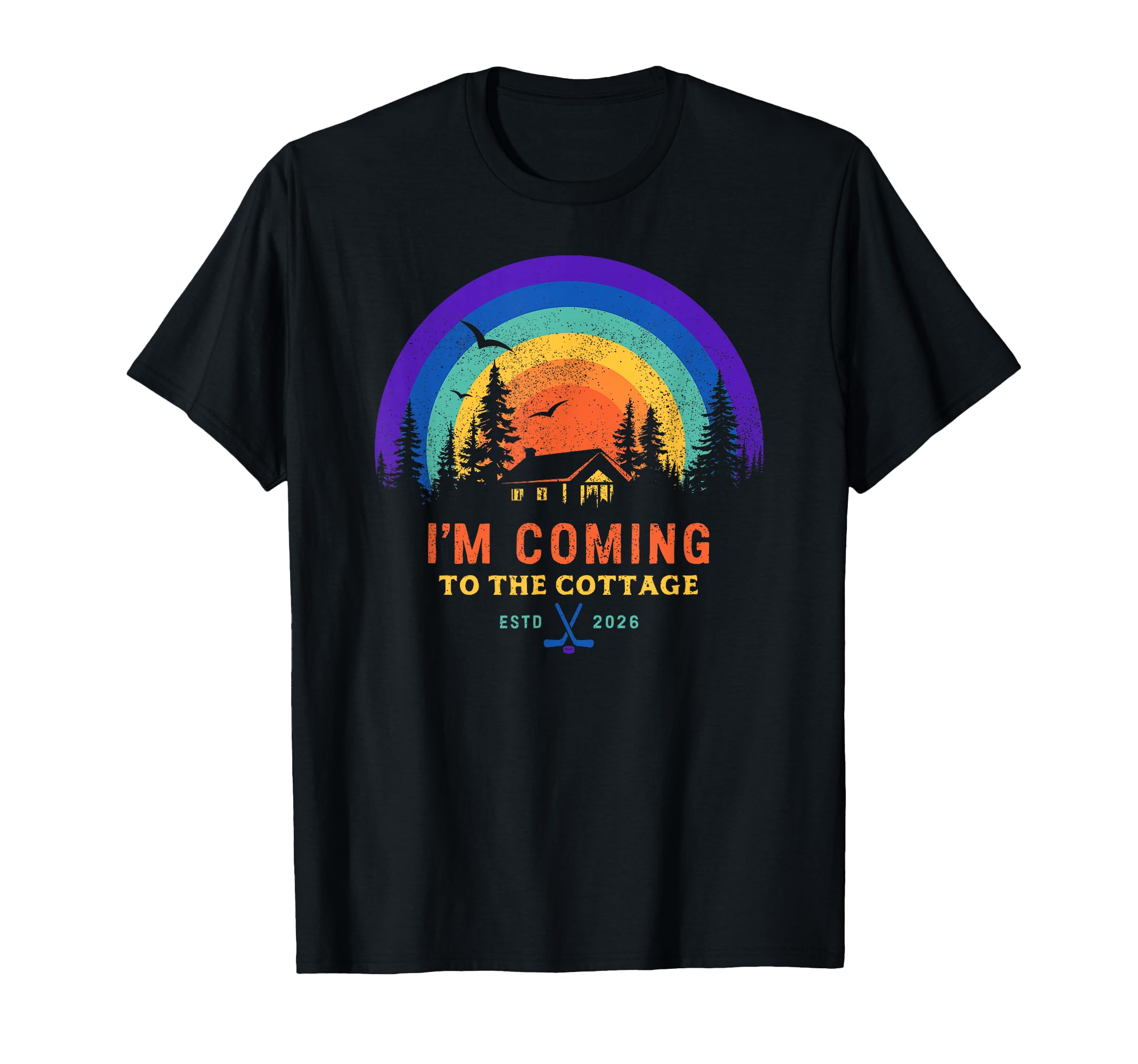 Cottage Canada Cozy Lgbtq Rainbow Sweatshirt - Trendy Graphic Men Women - T-Shirt, Sweatshirt, Hoodie