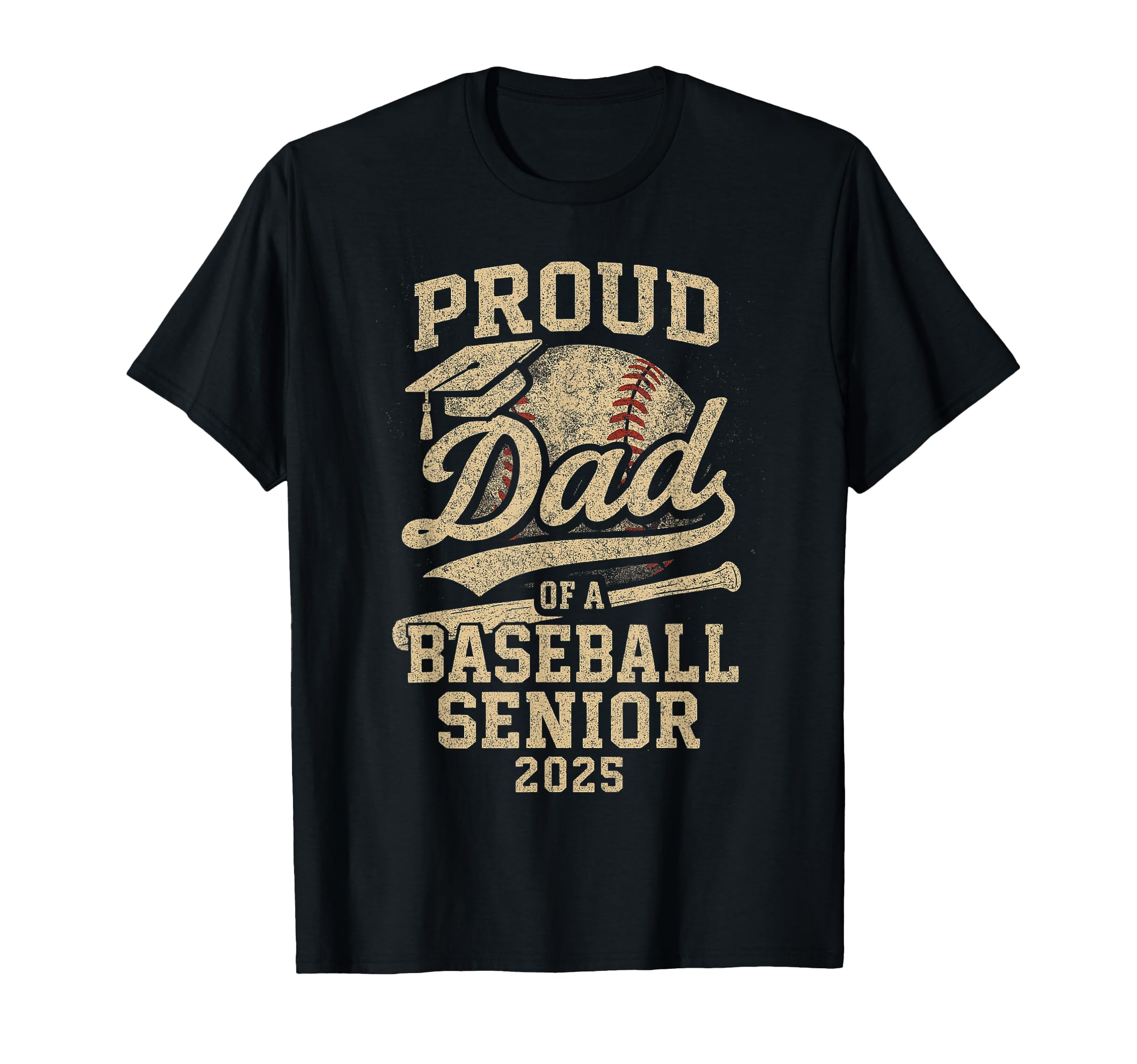 Proud Dad Baseball 2025 Senior T-Shirt - Custom Art Print Men Women - T-Shirt, Sweatshirt, Hoodie