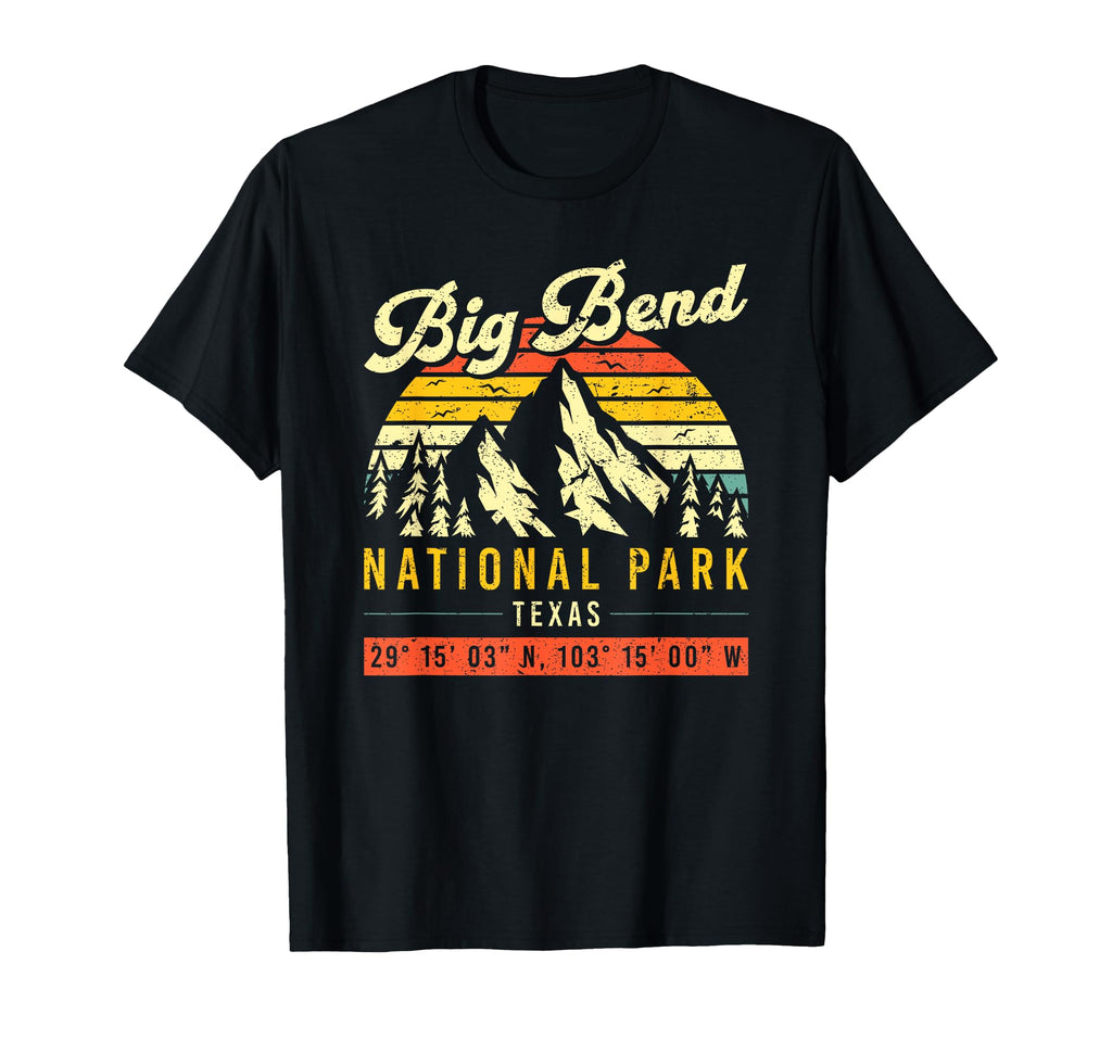 Big Bend Coordinates Texas National T-Shirt - Streetwear Style for Adults - T-Shirt, Sweatshirt, Hoodie