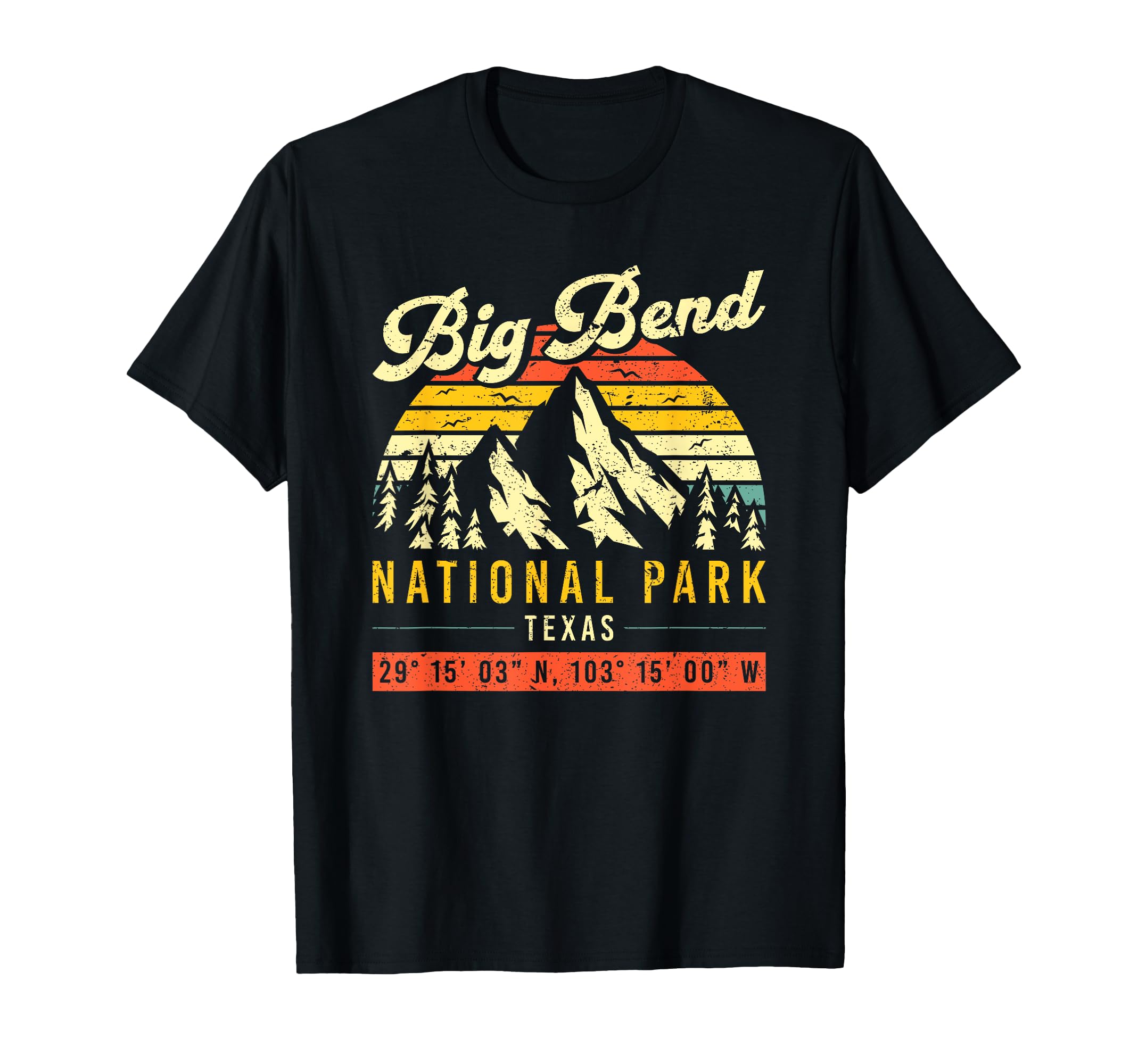 Big Bend Coordinates Texas National T-Shirt - Streetwear Style for Adults - T-Shirt, Sweatshirt, Hoodie