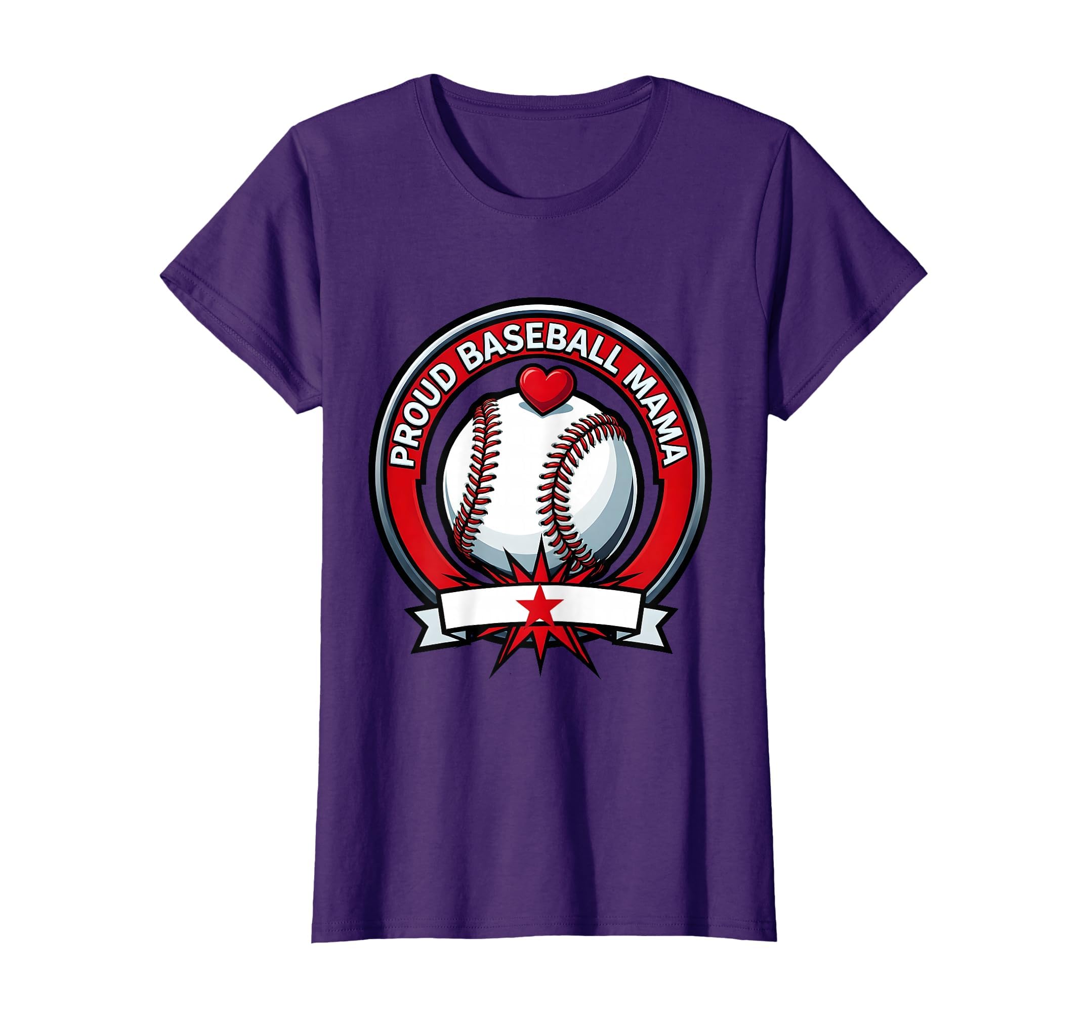 Proud Baseball Mama Baseball Moms T-Shirt - Novelty Apparel Unisex - T-Shirt, Sweatshirt, Hoodie