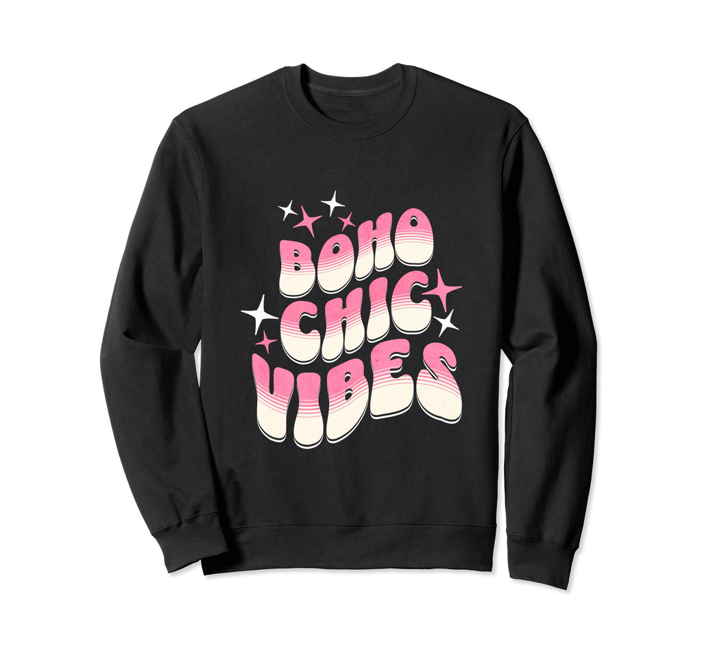 Its Boho Bohemian Chic Vibes Wavy Sweatshirt - Minimalist Print Men Women - T-Shirt, Sweatshirt, Hoodie