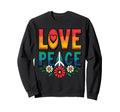 60S 70S Flower Power Groovy Love Peace Sweatshirt - Trendy Graphic Unisex - T-Shirt, Sweatshirt, Hoodie