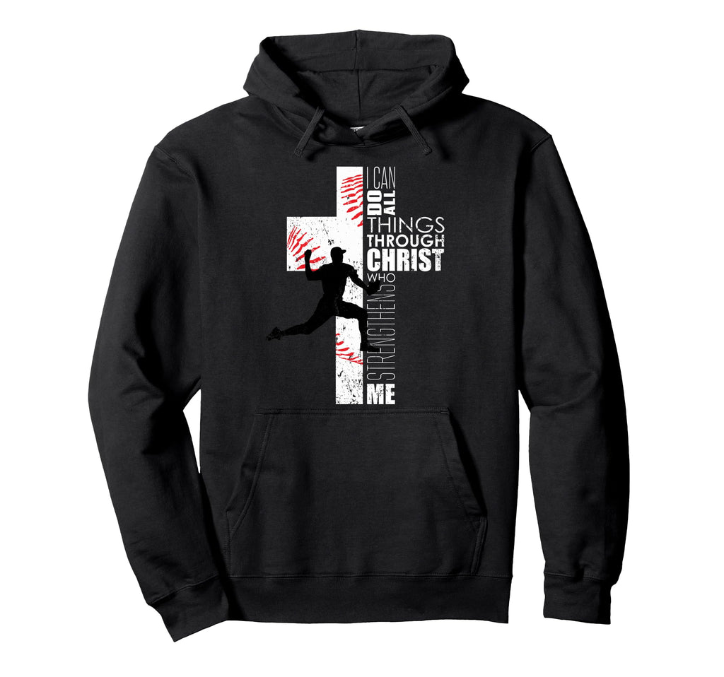 Christian Bible Verse Cross Hoodie - Casual Everyday Wear Men Women - T-Shirt, Sweatshirt, Hoodie