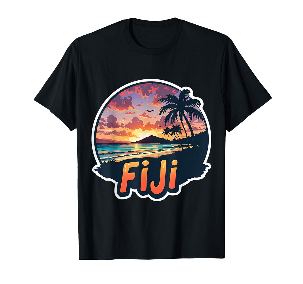 Fiji Sunset Beach Summer Vacation T-Shirt - Casual Everyday Wear Men Women - T-Shirt, Sweatshirt, Hoodie