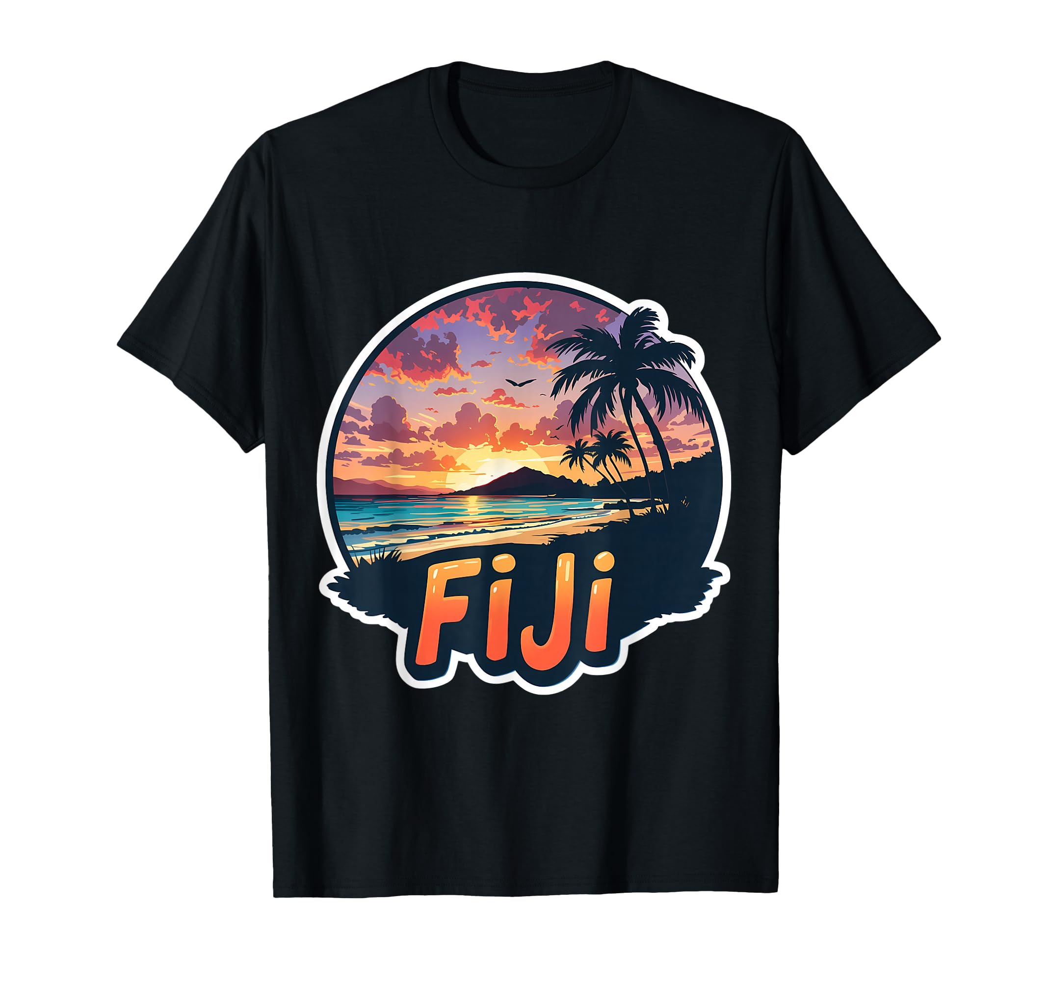 Fiji Sunset Beach Summer Vacation T-Shirt - Casual Everyday Wear Men Women - T-Shirt, Sweatshirt, Hoodie
