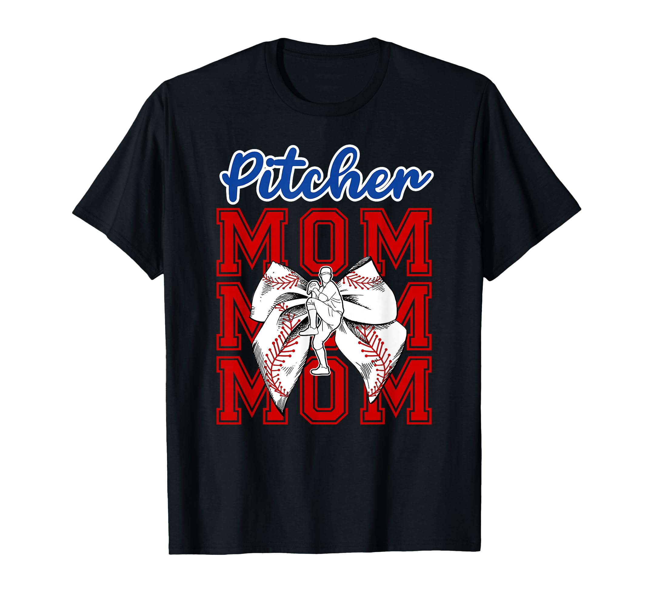 Baseball Pitcher Mom Coquette T-Shirt - Casual Everyday Wear Unisex - T-Shirt, Sweatshirt, Hoodie