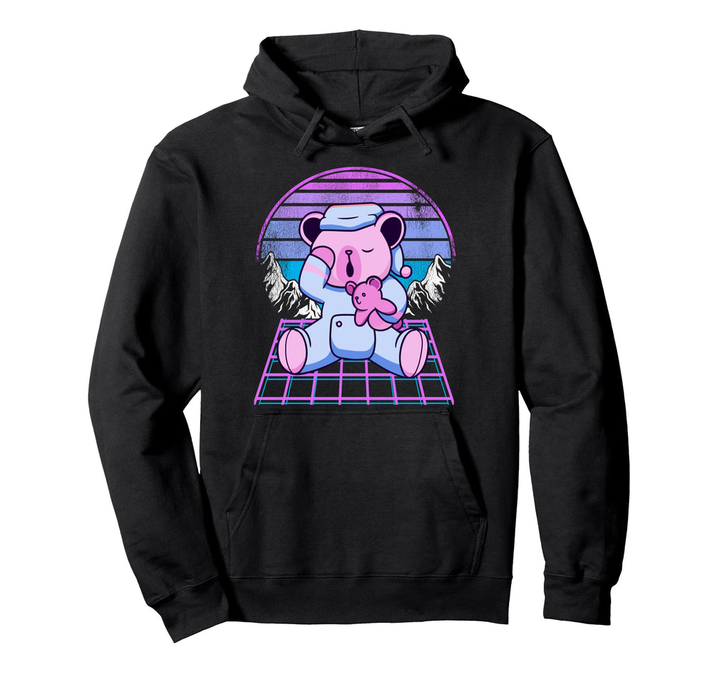 Otaku Grid Sunset Pastel Japanese Hoodie - Fun Novelty Design for Adults - T-Shirt, Sweatshirt, Hoodie