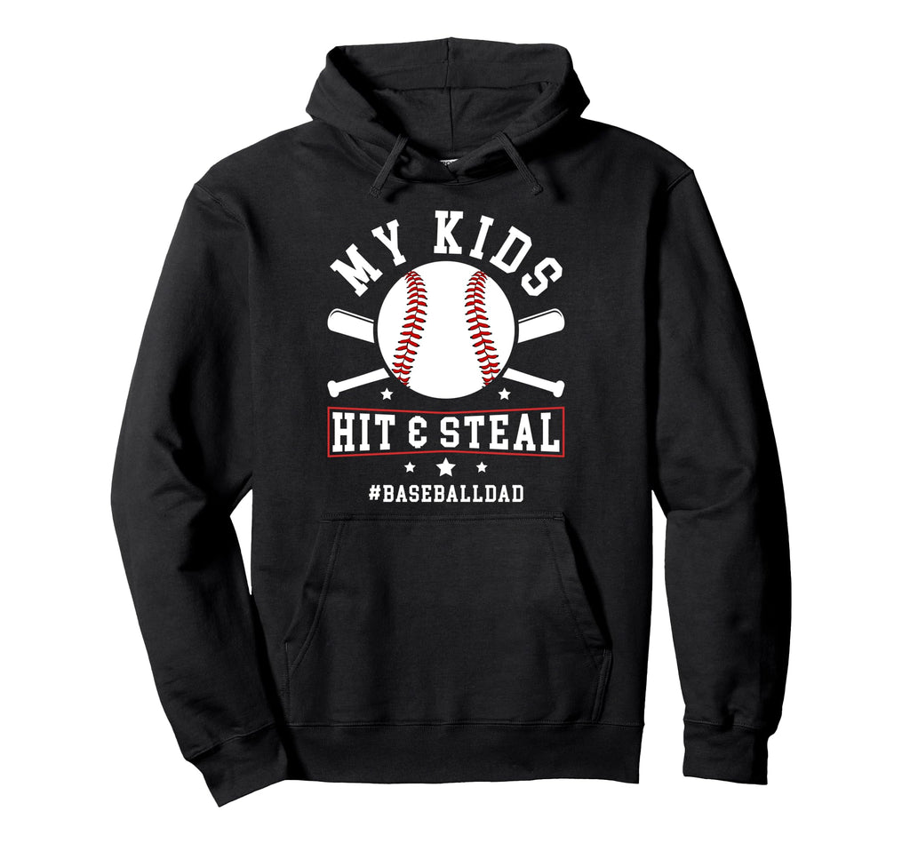 Funny Baseball Dad Baseball Player Father Hoodie - Graphic Print Men Women - T-Shirt, Sweatshirt, Hoodie