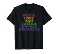 Peace Love Eureka Springs Arkansas Rainbow T-Shirt - Graphic Print Unisex - T-Shirt, Sweatshirt, Hoodie