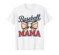 Coquette Bow American Baseball Mom Mama T-Shirt - Trendy Graphic Unisex - T-Shirt, Sweatshirt, Hoodie