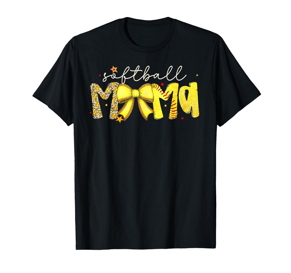 Softball Mama Coquette Softball Game T-Shirt - Custom Art Print Men Women - T-Shirt, Sweatshirt, Hoodie