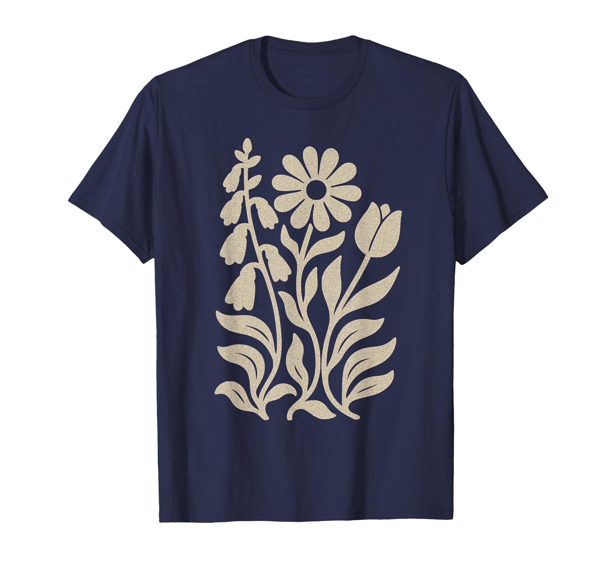 Boho Floral Foxglove Daisy Tulip T-Shirt - Casual Everyday Wear Men Women - T-Shirt, Sweatshirt, Hoodie