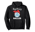 Busy Raising Baller Funny Volleyball Mom Hoodie - Unique Graphic Unisex - T-Shirt, Sweatshirt, Hoodie