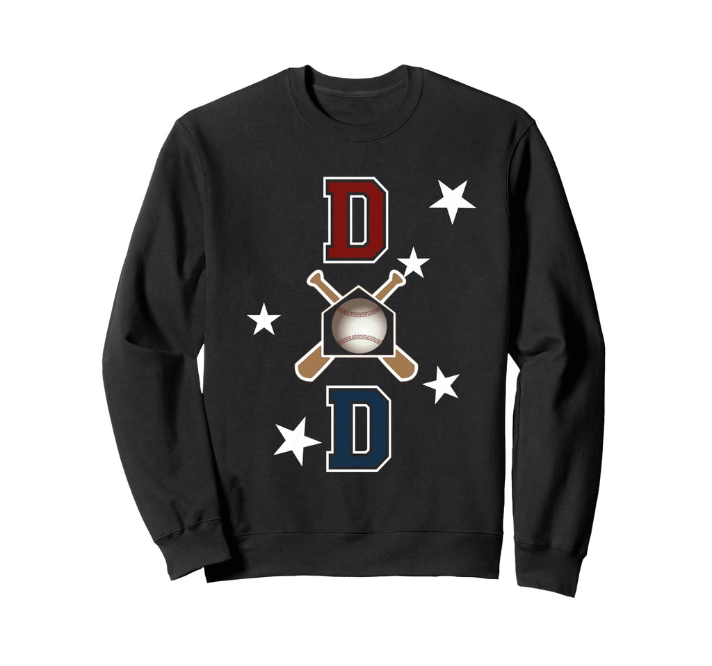 Patriotic Baseball Dad Fathers Sweatshirt - Fun Novelty Design Men Women - T-Shirt, Sweatshirt, Hoodie