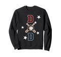 Patriotic Baseball Dad Fathers Sweatshirt - Fun Novelty Design Men Women - T-Shirt, Sweatshirt, Hoodie