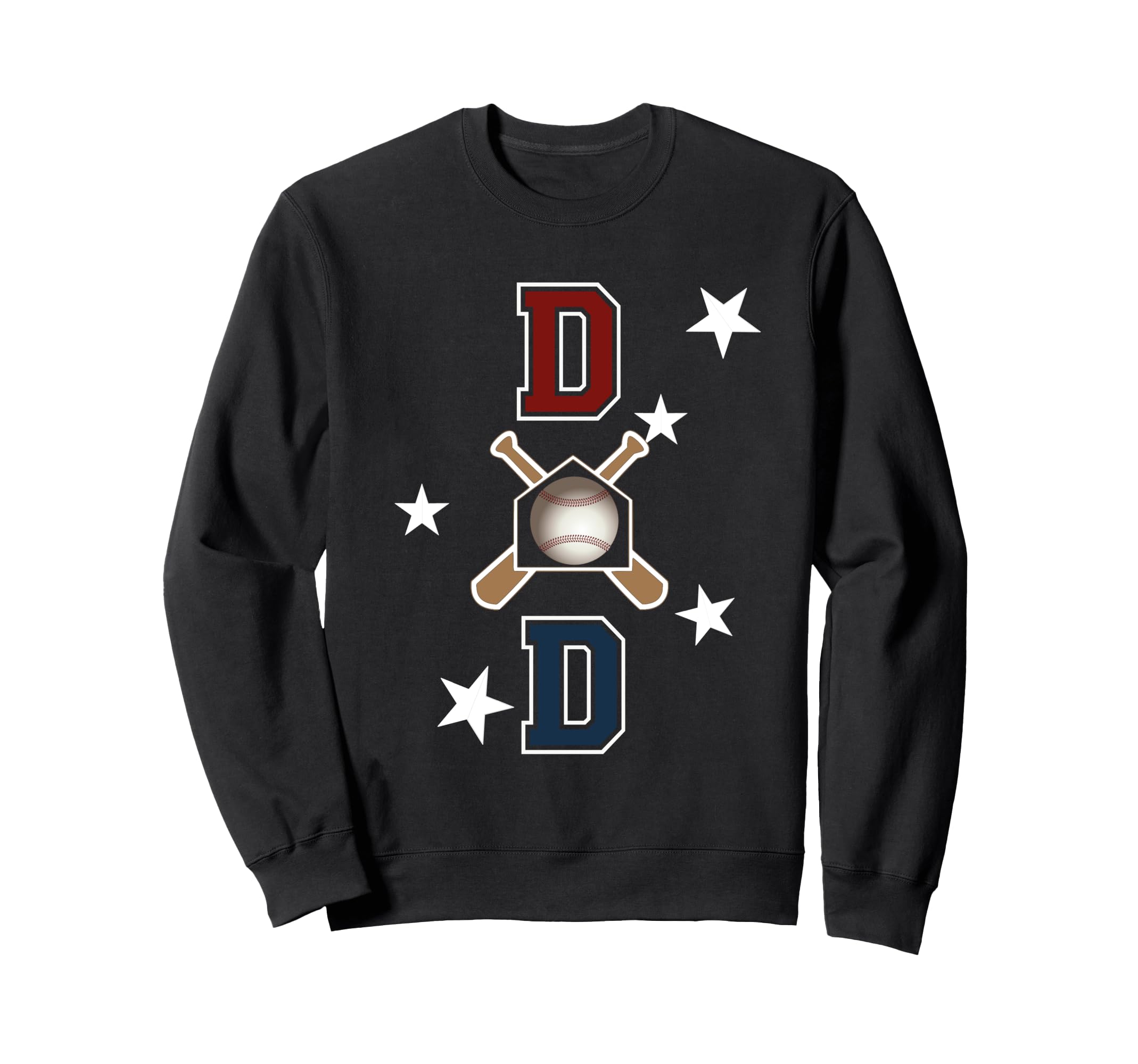 Patriotic Baseball Dad Fathers Sweatshirt - Fun Novelty Design Men Women - T-Shirt, Sweatshirt, Hoodie