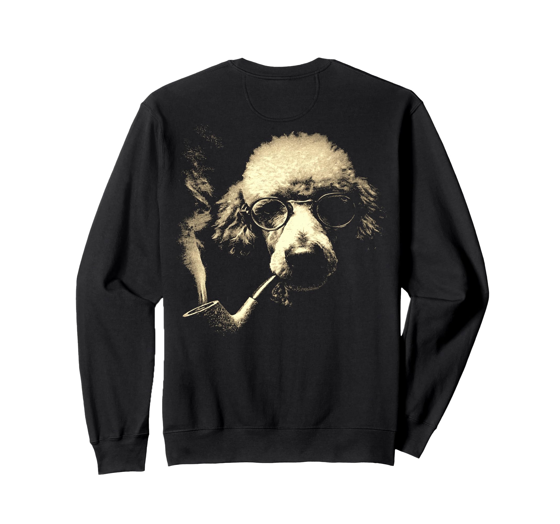 Poodle Cigarette Smoking Pipe Sweatshirt - Aesthetic Graphic for Adults - T-Shirt, Sweatshirt, Hoodie