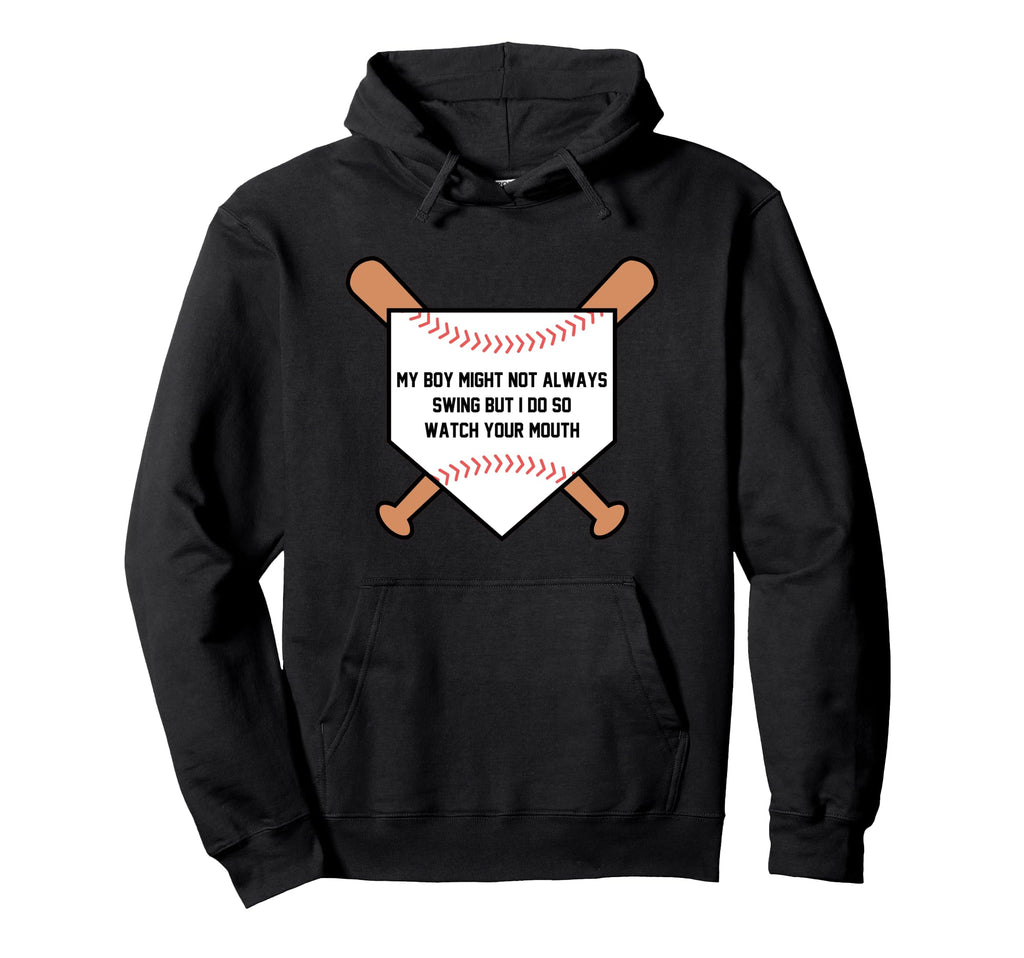 My Might Not Always Swing Funny Baseball Hoodie - Minimalist Print Unisex - T-Shirt, Sweatshirt, Hoodie