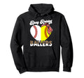 Busy Raising Ballers Softball Baseball Hoodie - Novelty Apparel Men Women - T-Shirt, Sweatshirt, Hoodie