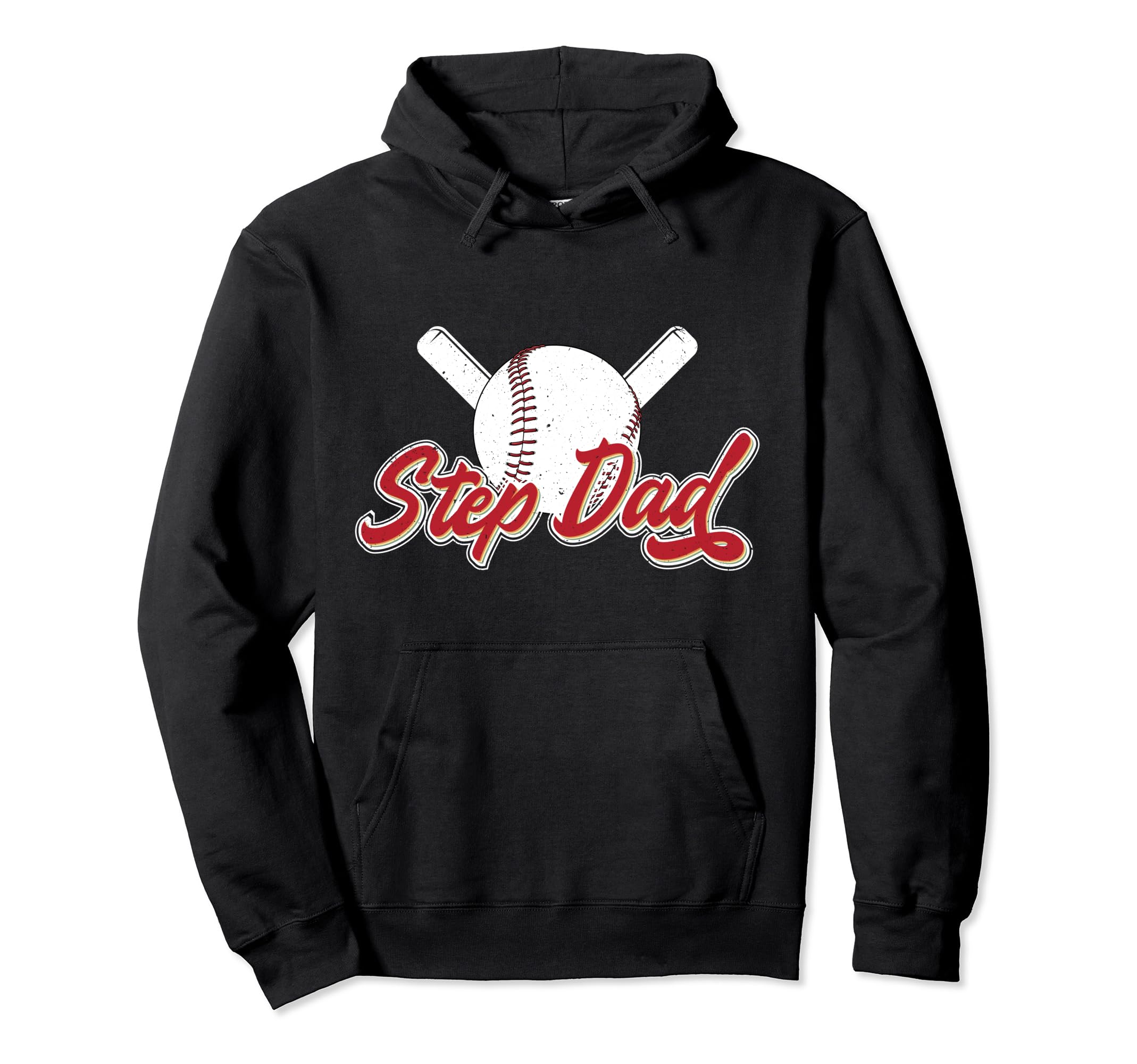 Baseball Step Dad Baseball Player Hoodie - Casual Everyday Wear Unisex - T-Shirt, Sweatshirt, Hoodie