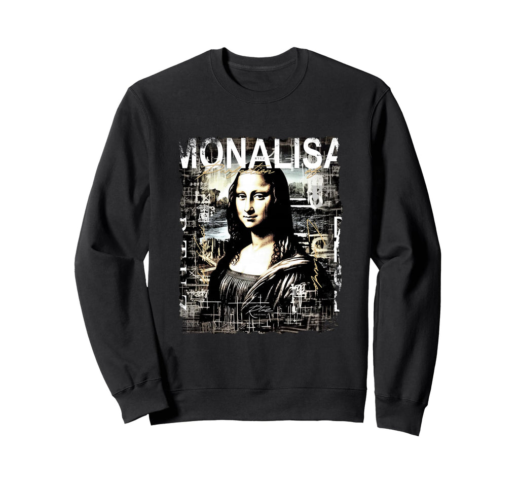 Mona Lisa Aesthetic Y2K Sweatshirt - Casual Everyday Wear for Adults - T-Shirt, Sweatshirt, Hoodie