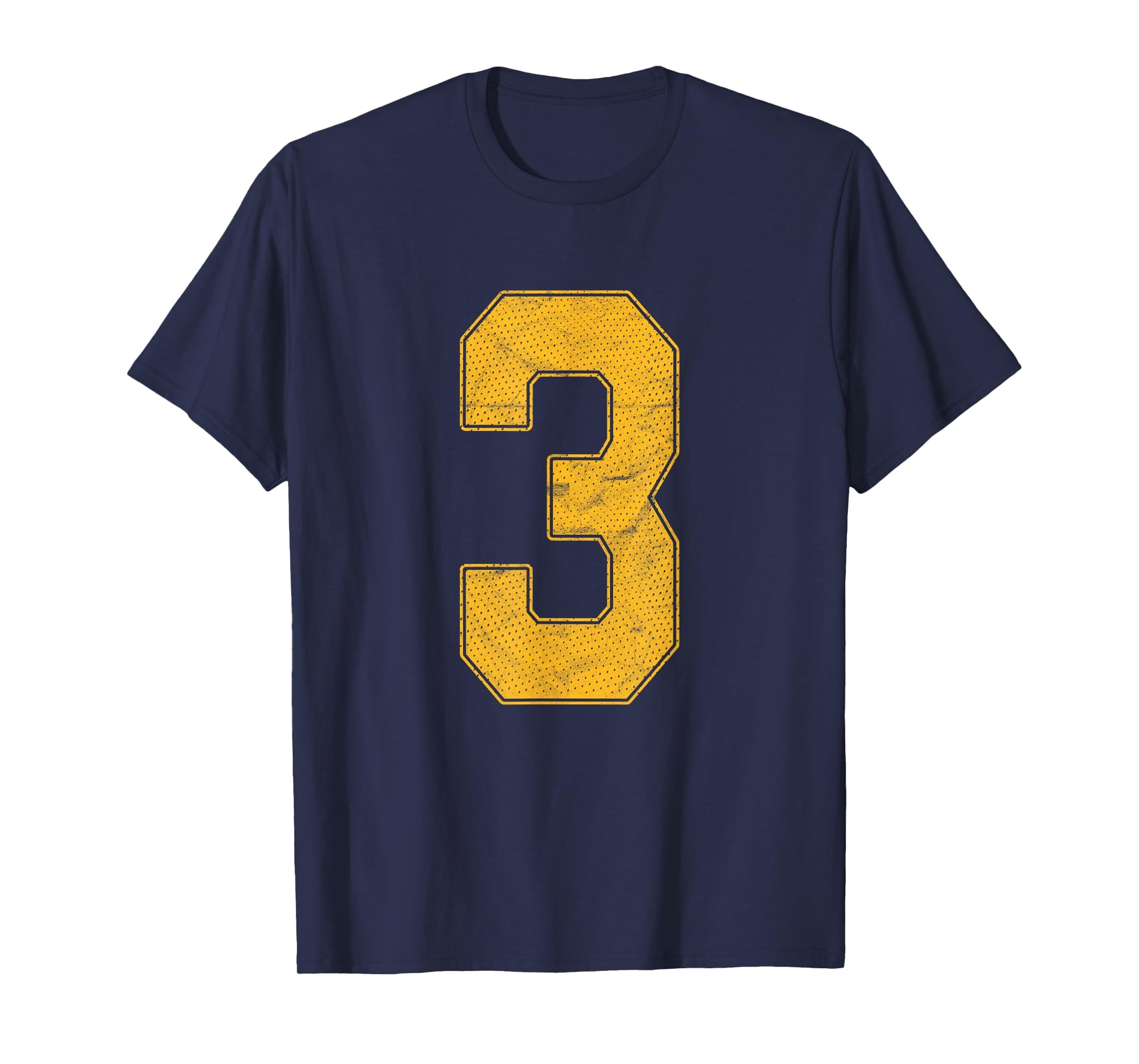 Number 3 Numbered Uniform Sports Team T-Shirt - Graphic Print for Adults - T-Shirt, Sweatshirt, Hoodie