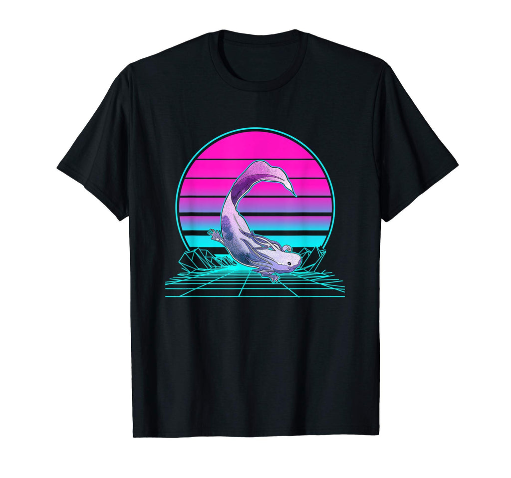 Sunset Axolotl T-Shirt - Minimalist Print Men Women - T-Shirt, Sweatshirt, Hoodie