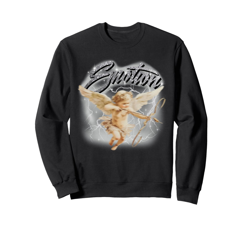 Emotion Cupid Angel Y2K Aesthetic Sweatshirt - Minimalist Print Unisex - T-Shirt, Sweatshirt, Hoodie
