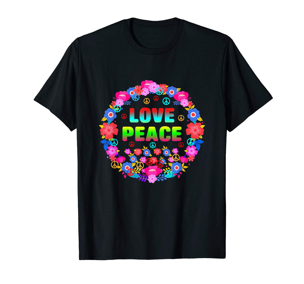 Hippie Peace Sign Gift T-Shirt - Casual Everyday Wear Men Women - T-Shirt, Sweatshirt, Hoodie