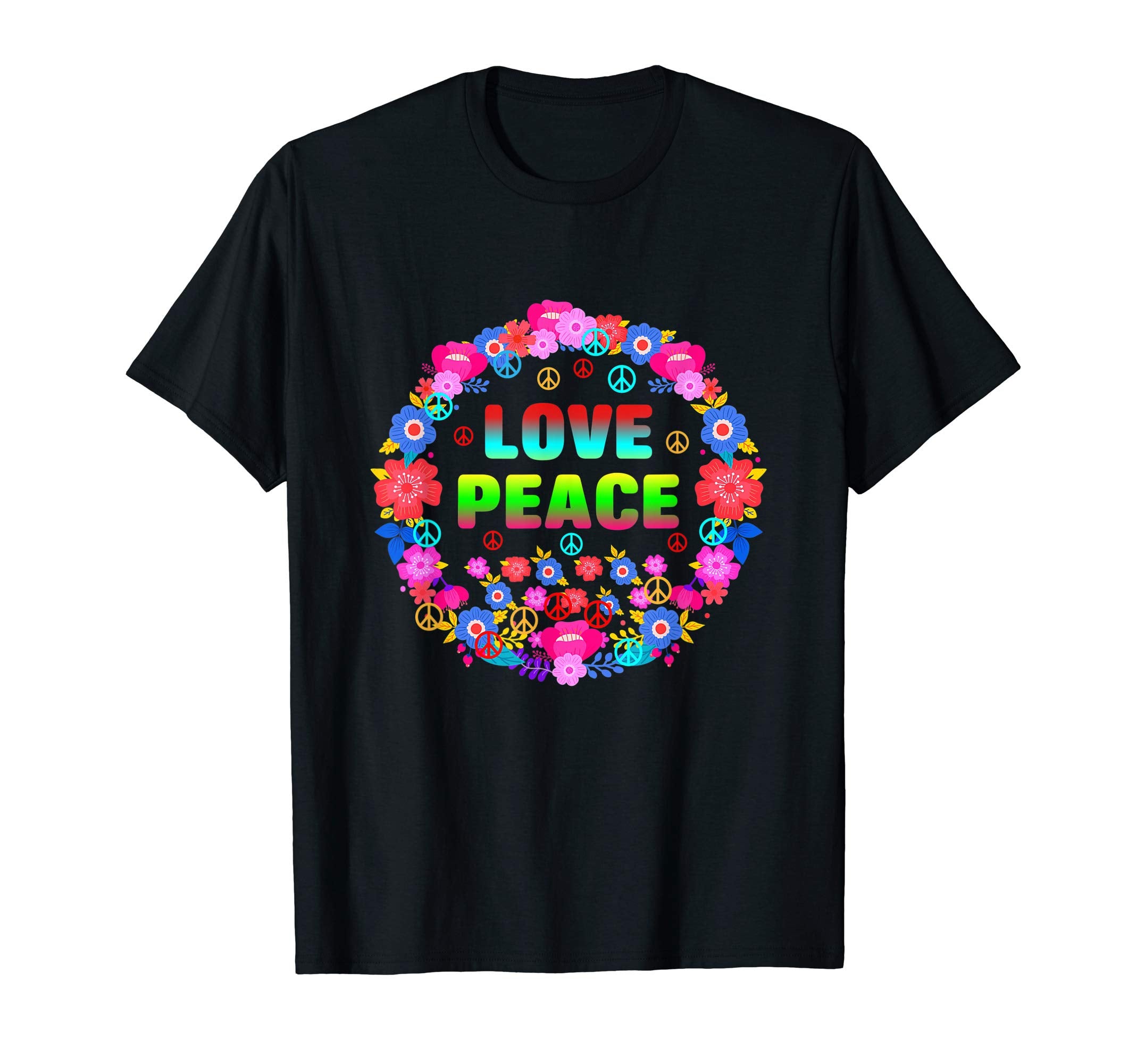 Hippie Peace Sign Gift T-Shirt - Casual Everyday Wear Men Women - T-Shirt, Sweatshirt, Hoodie