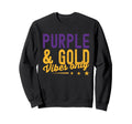 Purple And Gold Vibes Only Game Sweatshirt - Minimalist Print for Adults - T-Shirt, Sweatshirt, Hoodie
