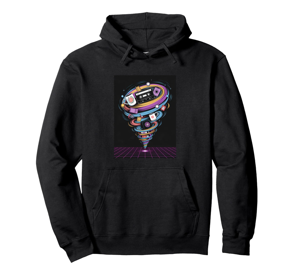 Tape Vortex Surreal 80S Vaporwave Hoodie - Unique Graphic Men Women - T-Shirt, Sweatshirt, Hoodie