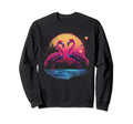 Flamingo Vaporwave Aesthetic Sweatshirt - Aesthetic Graphic Unisex - T-Shirt, Sweatshirt, Hoodie