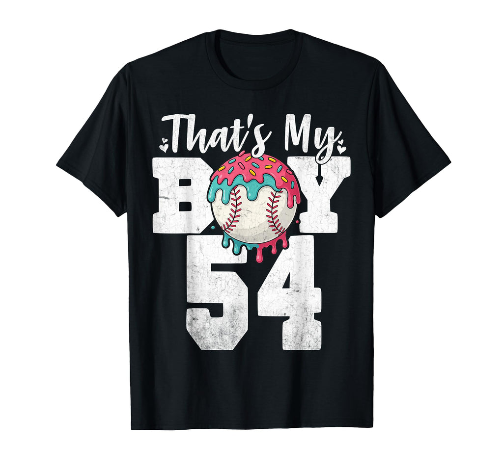 Thats My Baseball 54 Number Mom Dad 54 T-Shirt - Minimalist Print Unisex - T-Shirt, Sweatshirt, Hoodie