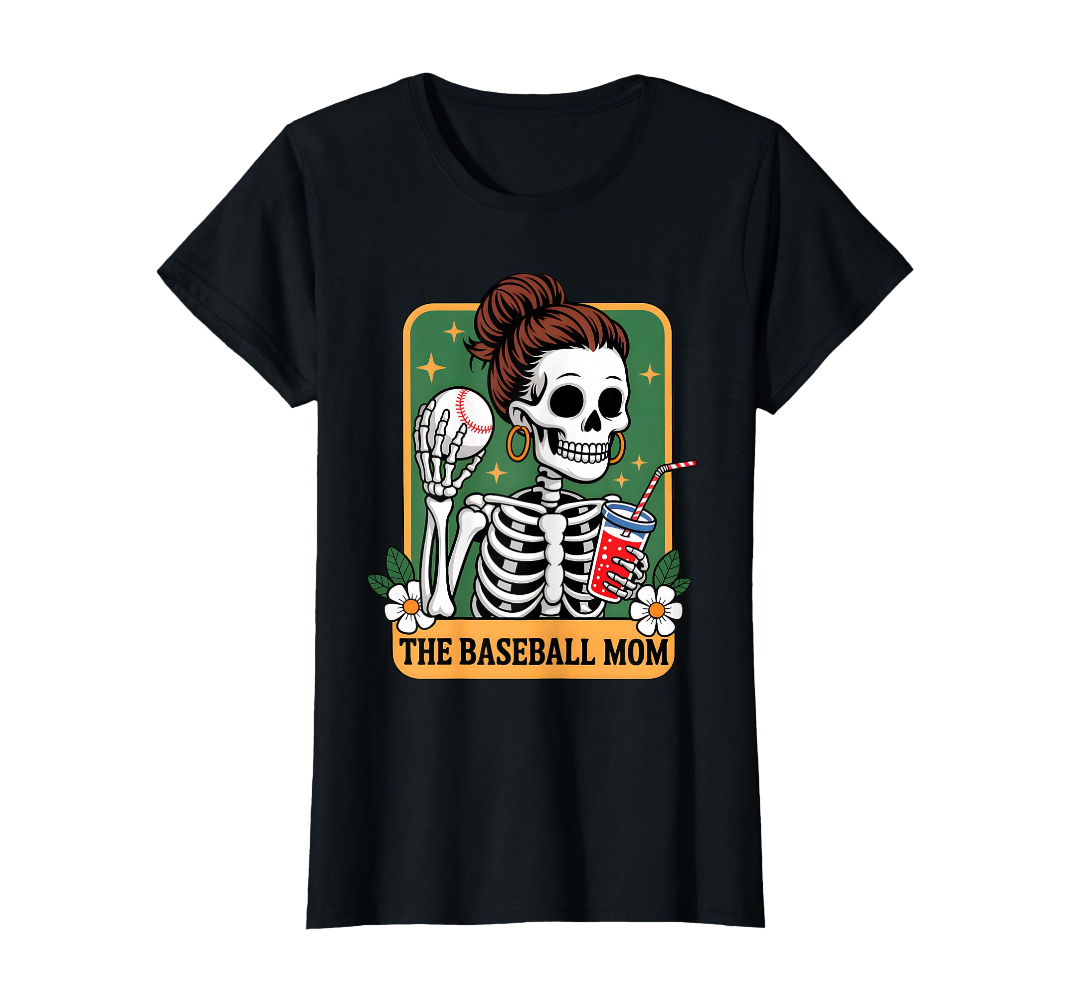 Baseball Mom Tarot Card Skeleton T-Shirt - Custom Art Print for Adults - T-Shirt, Sweatshirt, Hoodie