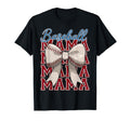 Baseball Mama Coquette Bow Funny T-Shirt - Unique Graphic Men Women - T-Shirt, Sweatshirt, Hoodie