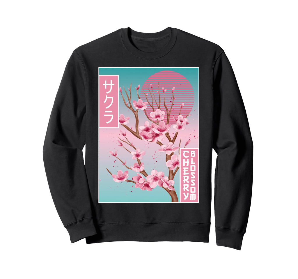 Cherry Blossom Japanese Sakura Sweatshirt - Trendy Graphic Unisex - T-Shirt, Sweatshirt, Hoodie
