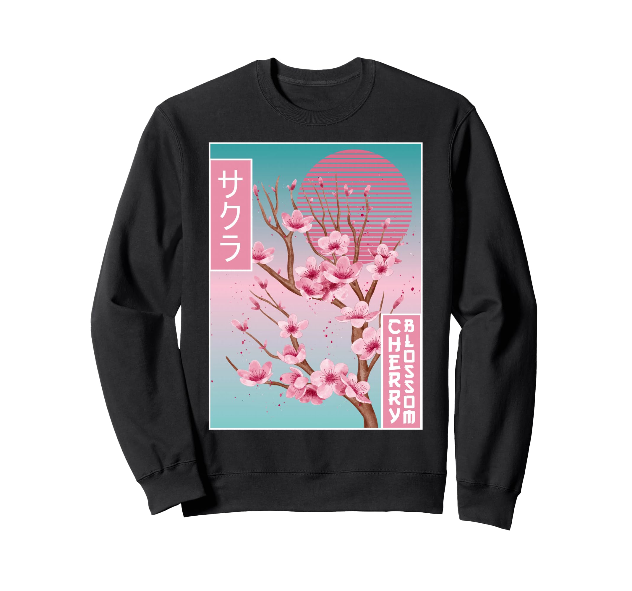 Cherry Blossom Japanese Sakura Sweatshirt - Trendy Graphic Unisex - T-Shirt, Sweatshirt, Hoodie