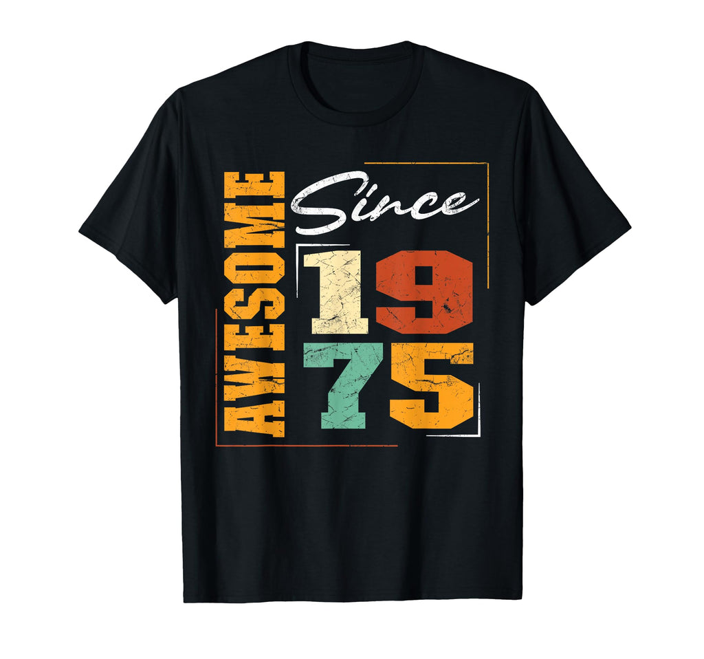 Awesome 1975 Birthday Varsity Born 1975 T-Shirt - Custom Art Print Unisex - T-Shirt, Sweatshirt, Hoodie