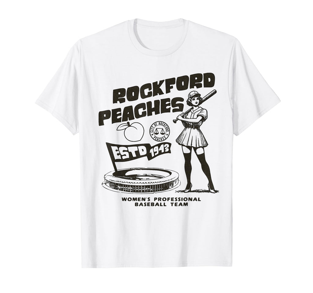 Rockford Peaches Womens Baseball Team T-Shirt - Aesthetic Graphic Unisex - T-Shirt, Sweatshirt, Hoodie