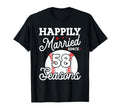 58Th Wedding Anniversary Baseball T-Shirt - Aesthetic Graphic for Adults - T-Shirt, Sweatshirt, Hoodie