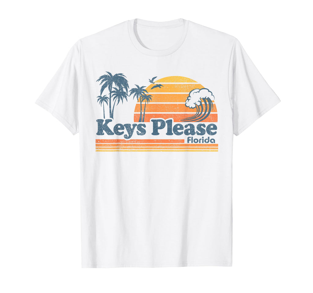 Keys Please Florida Sunset Palm Tree T-Shirt - Minimalist Print Unisex - T-Shirt, Sweatshirt, Hoodie