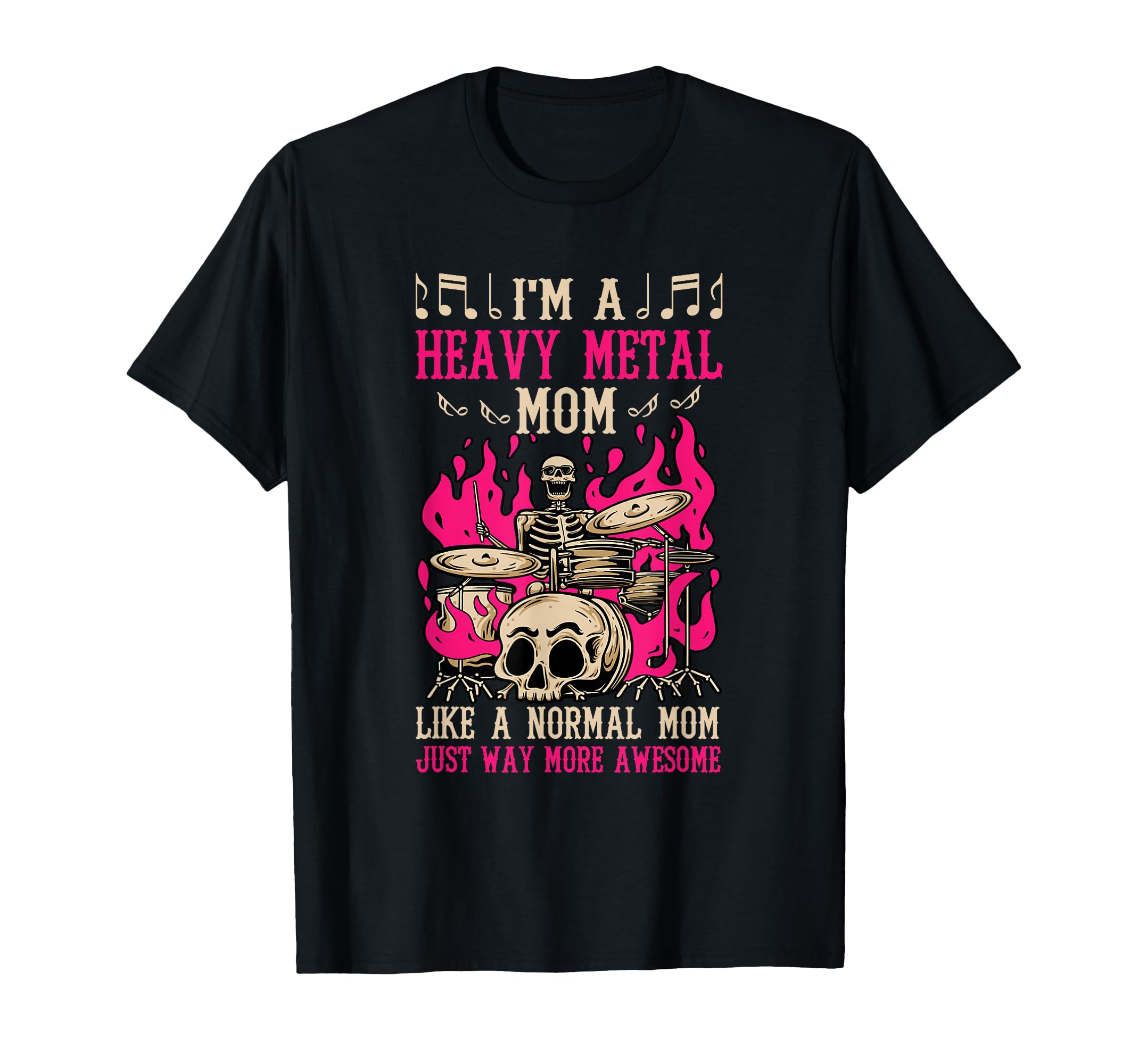 Im Heavy Metal Mom Hardrock Mother T-Shirt - Fun Novelty Design for Adults - T-Shirt, Sweatshirt, Hoodie