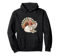 Funny Hippie Turkey Boho Thanksgiving Hoodie - Unique Graphic for Adults - T-Shirt, Sweatshirt, Hoodie