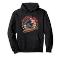Funny Baseball Mom Usa Flag Hoodie - Aesthetic Graphic Men Women - T-Shirt, Sweatshirt, Hoodie