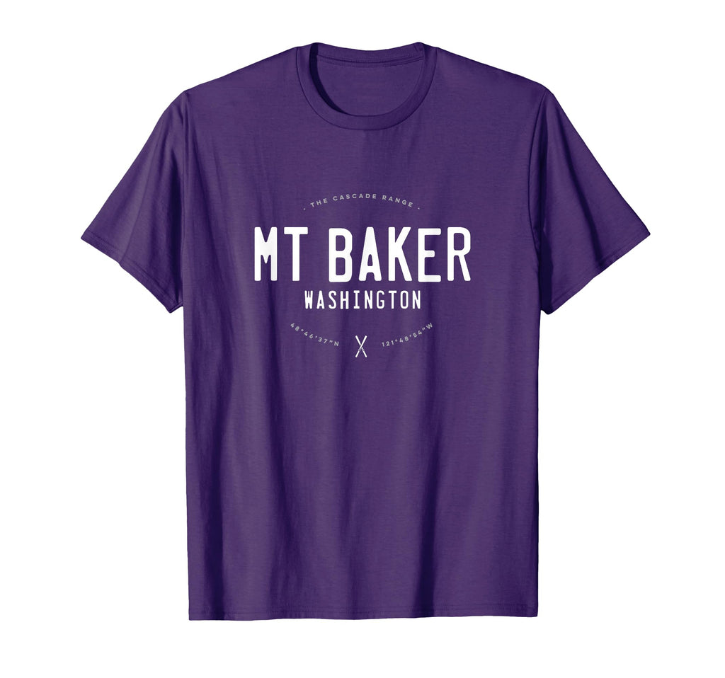 Mt Baker Washington Distressed Ski T-Shirt - Fun Novelty Design for Adults - T-Shirt, Sweatshirt, Hoodie