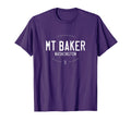 Mt Baker Washington Distressed Ski T-Shirt - Fun Novelty Design for Adults - T-Shirt, Sweatshirt, Hoodie