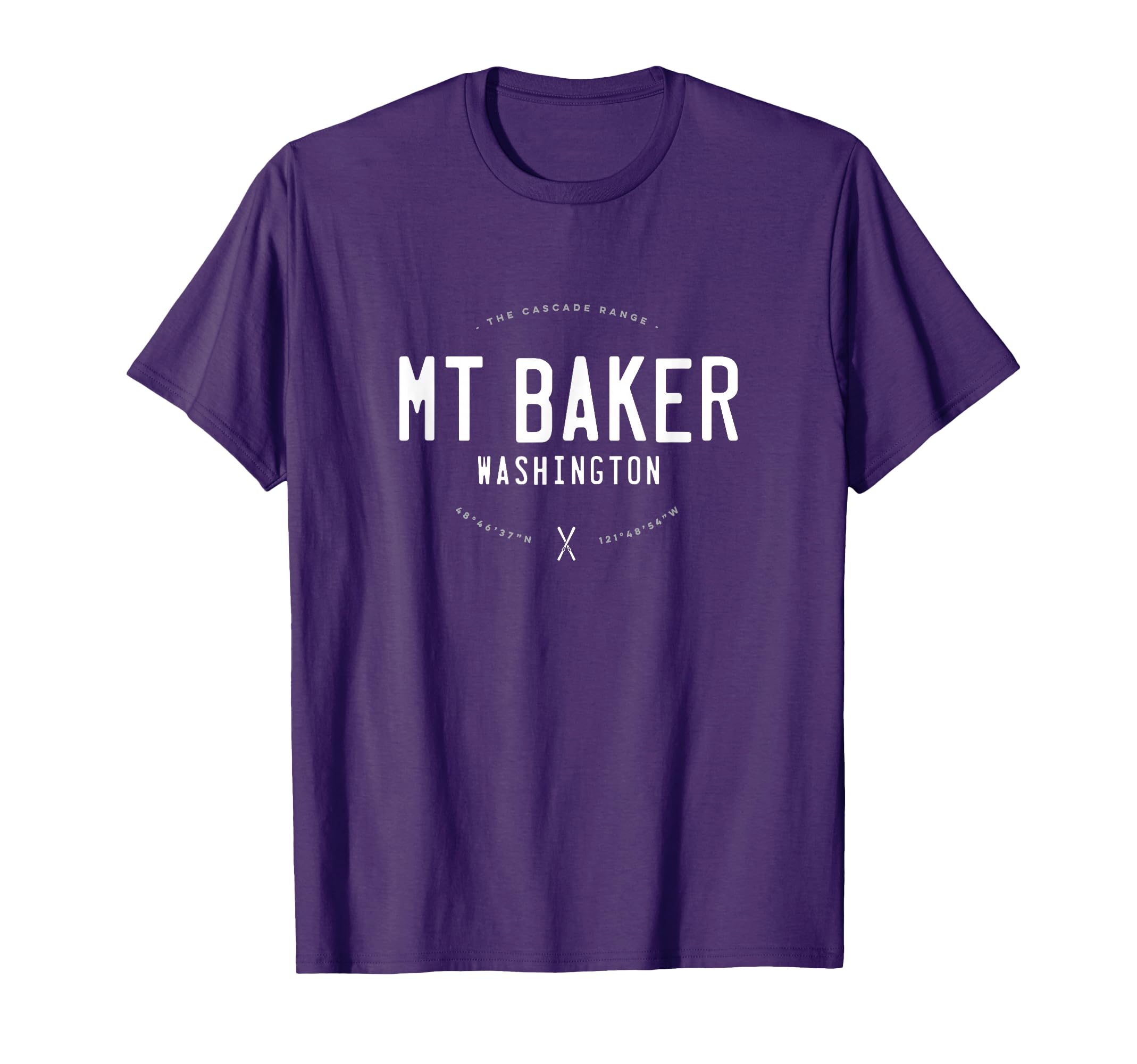 Mt Baker Washington Distressed Ski T-Shirt - Fun Novelty Design for Adults - T-Shirt, Sweatshirt, Hoodie
