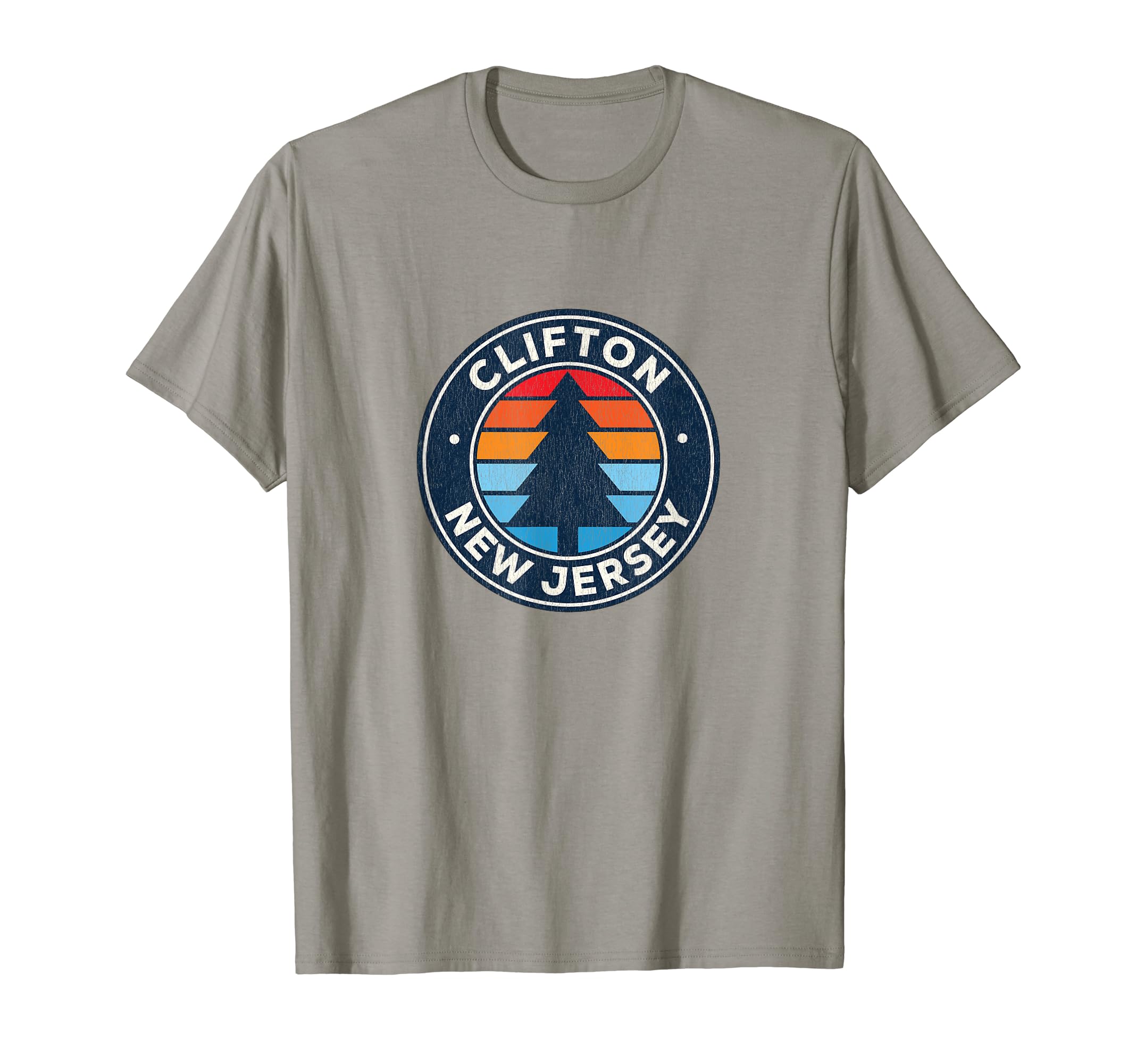 Clifton New Jersey Nj 70S T-Shirt - Fun Novelty Design for Adults - T-Shirt, Sweatshirt, Hoodie